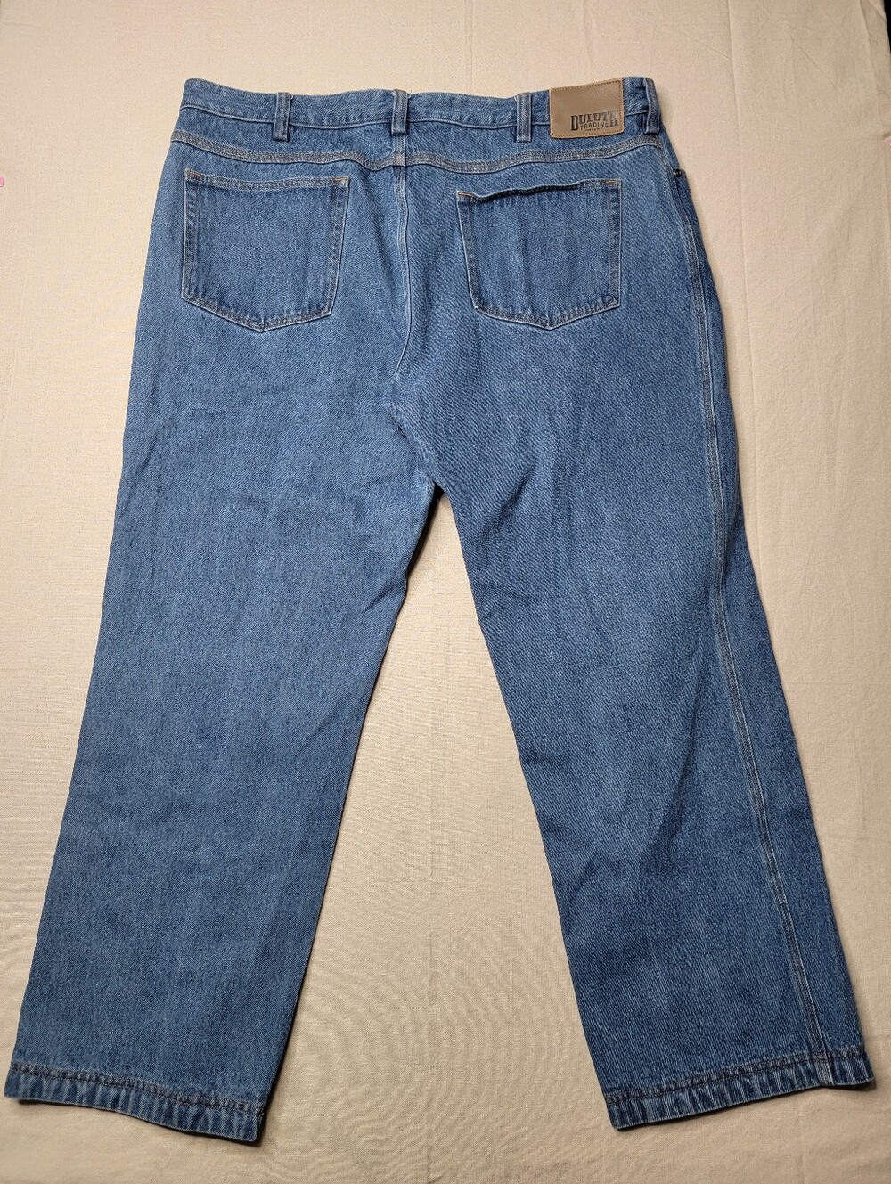 Duluth Trading Co Denim Jeans Mens 42x30 Blue Heavyweight Utility Workwear - Picture 8 of 15